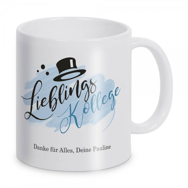 Keramik Tasse Lieblings-Mensch mit individuellem Wunschtext