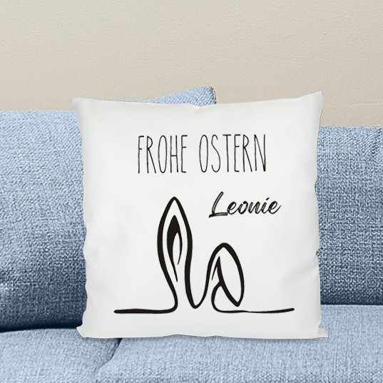 Bedrucktes Kissen als Geschenk zu Ostern mit Name