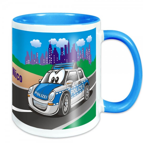 Tasse Polizei mit Namen personalisiert