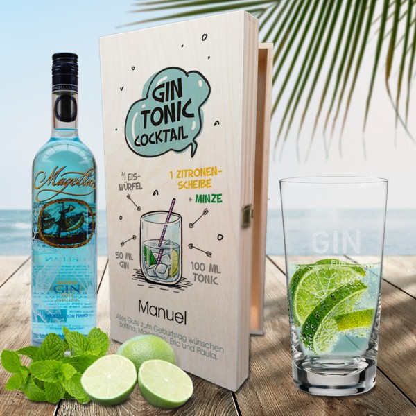 Individuelles Geschenk-Set personalisiert für GIN-Liebhaber
