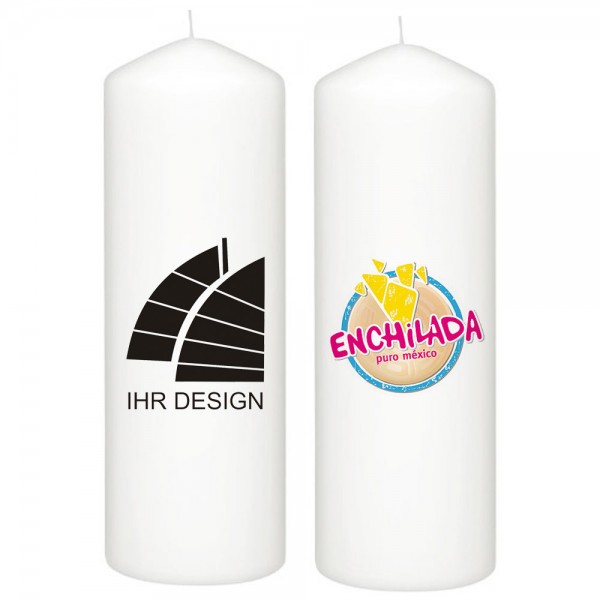 Kerze, Stumpenkerze 200 x 70 mm mit Logo/ Design bedrucken