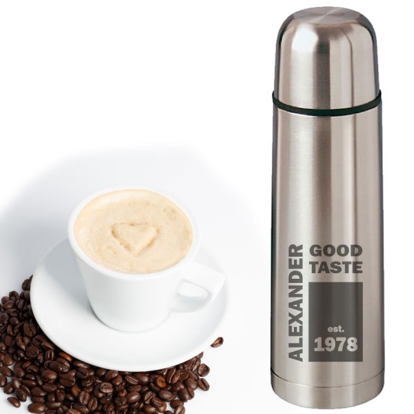 Isolierflasche Edelstahl graviert 0,7 l