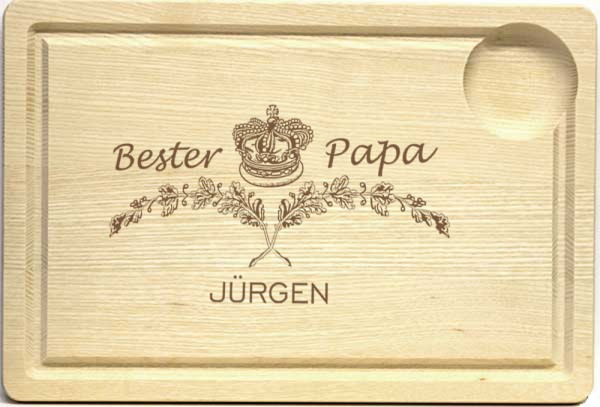Frühstücksbrettchen bester Papa mit Name