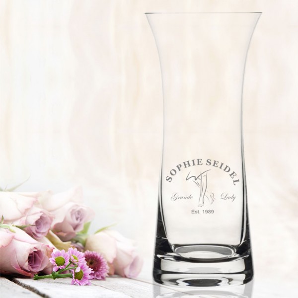 Vase mit Wunsch-Gravur