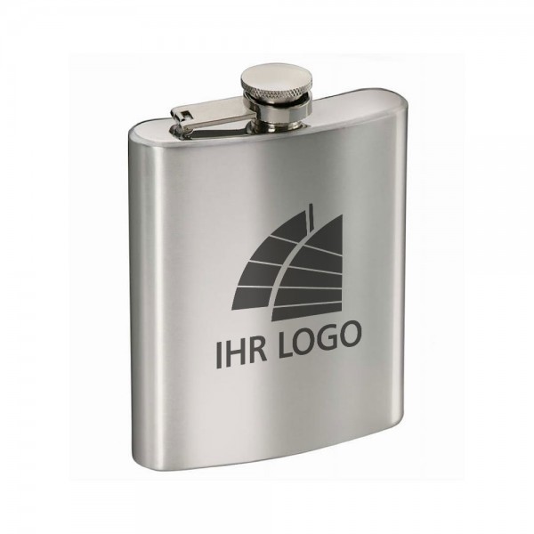 Flachmann mit Logo bedrucken / gravieren 90 ml