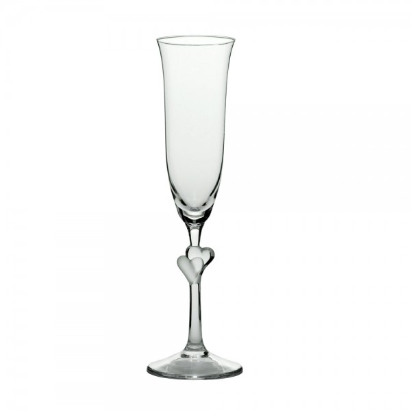 Sektglas Stölzle L'amour 175 ml mit weißen Herzen