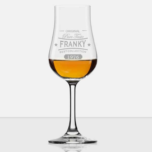 Graviertes Whisky Glas mit Stiel
