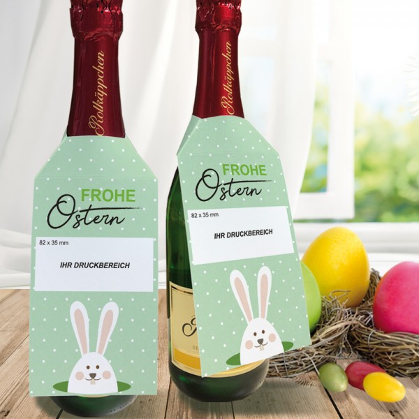 Oster Sekt Flaschenanhänger mit eigenem Design