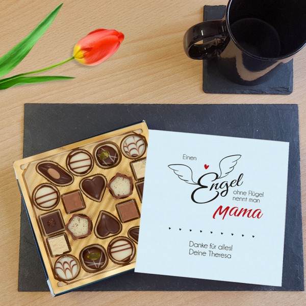 Lindt Pralinen * Einen Engel ohne Flügel nennt man ... * personalisiert