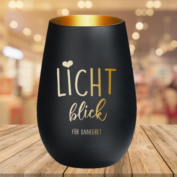 personalisiertes Windlicht *Lichtblick* mit deinem Wunschtext