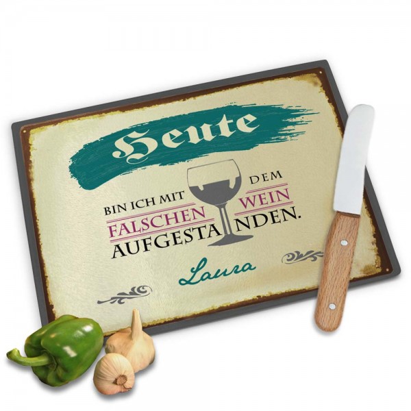 Schneidebrett als Geschenk bedruckt