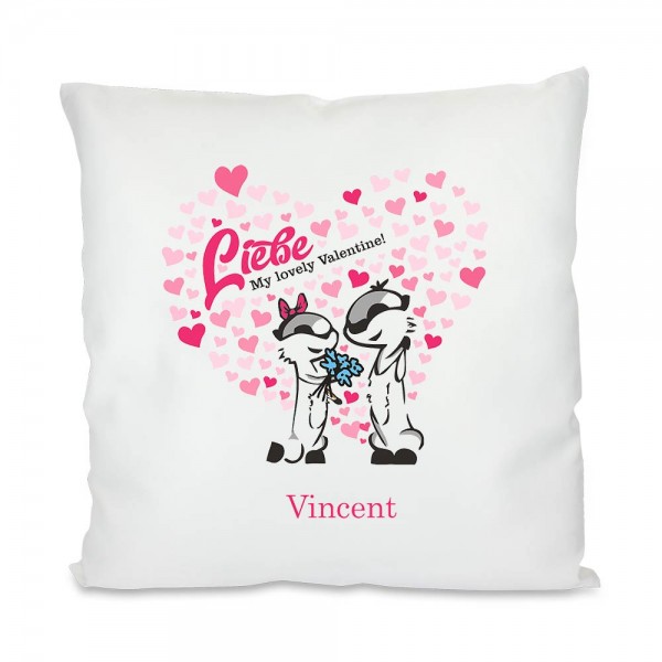 Kissen zum Valentinstag mit Namen bedruckt