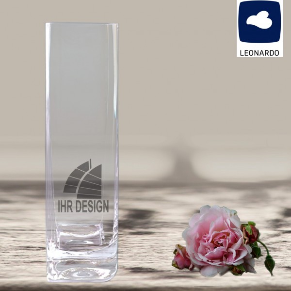 Leonardo Vase mit Gravur ihres Logos / Designs