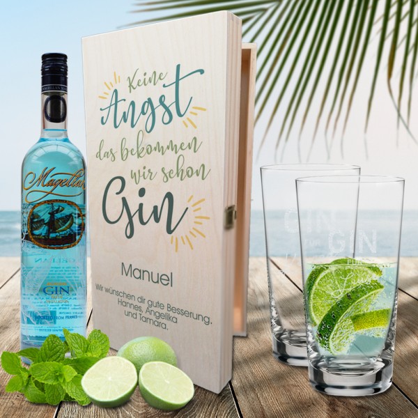 GIN Geschenk-Set personalisiert mit Namen und Text