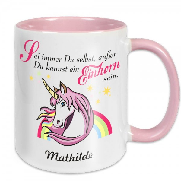 Einhorn Tasse mit Spruch