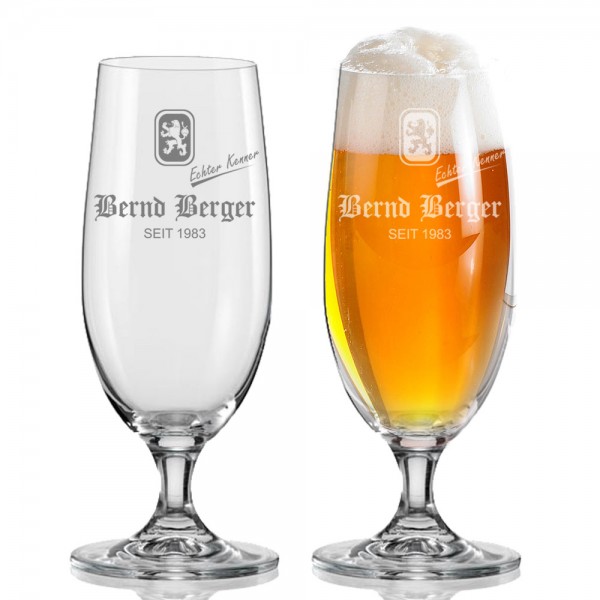 Bierglas mit Gravur 380 ml Bernd Berger