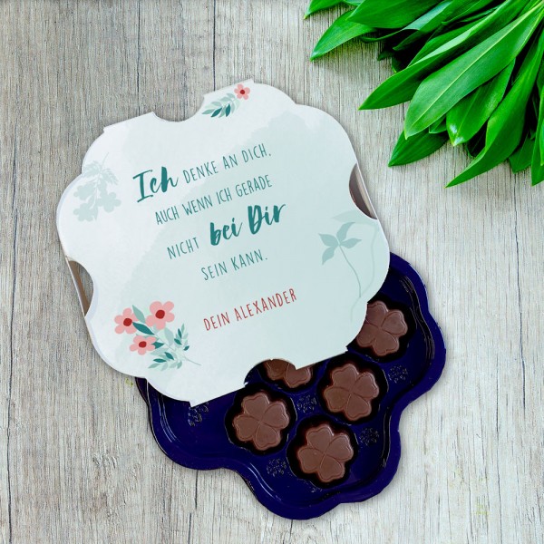 Milka Pralinen bedruck - Ich denke an dich - personalisiert