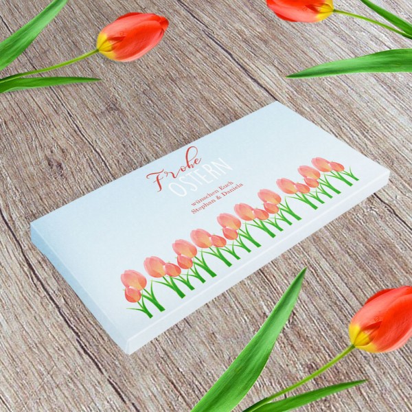 Lindt Vollmilch Schokoladentafel personalisiert zu Ostern