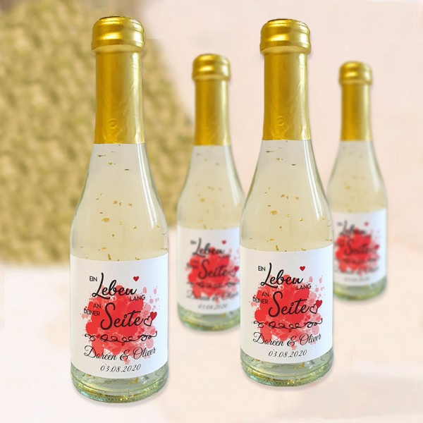 Piccolo Sekt mit eigenem Etikett zur Hochzeit 0,2 l
