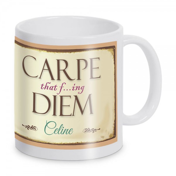 Tasse mit Namen Carpe Diem