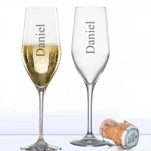 personalisiertes Sektglas