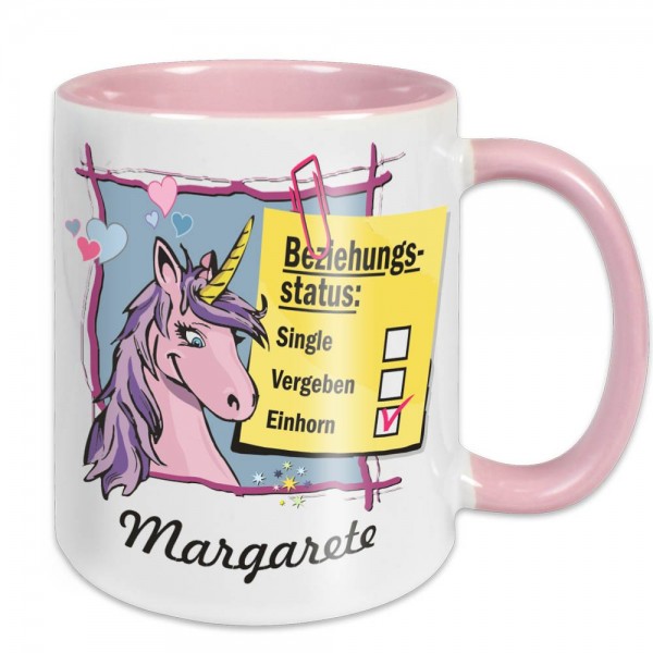Einhorn Kaffeebecher personalisiert