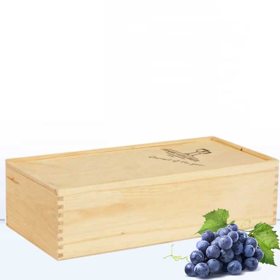 Weinkiste mit Schiebedeckel für 2 Flaschen