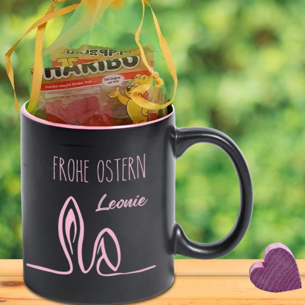 Tasse als Geschenk zu Ostern mit Namen graviert