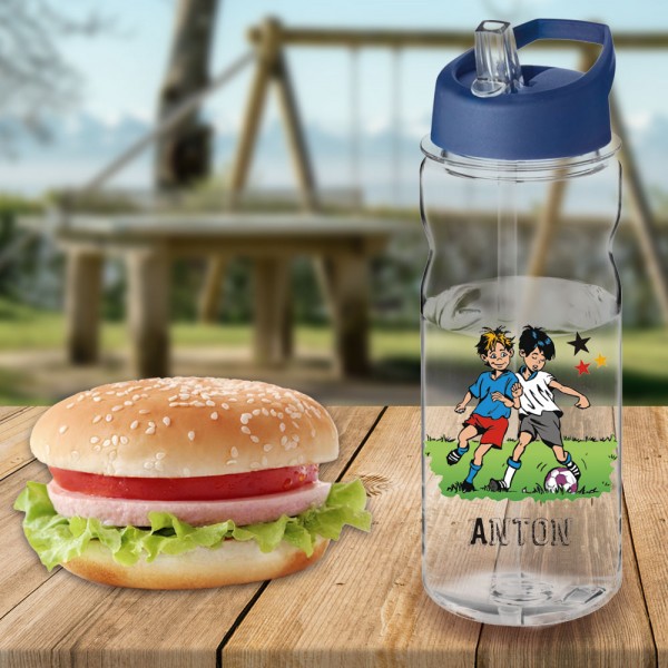 Fußball Trinkflasche 650 ml indivividuell mit Namen bedruckt