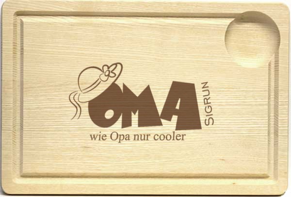Frühstücksbrettchen coole Oma mit Wunschname