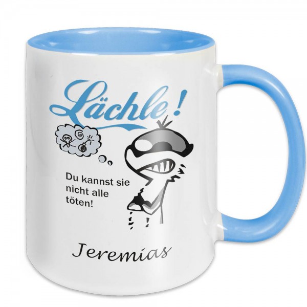 Kaffee Tasse mit Namen Lächle...