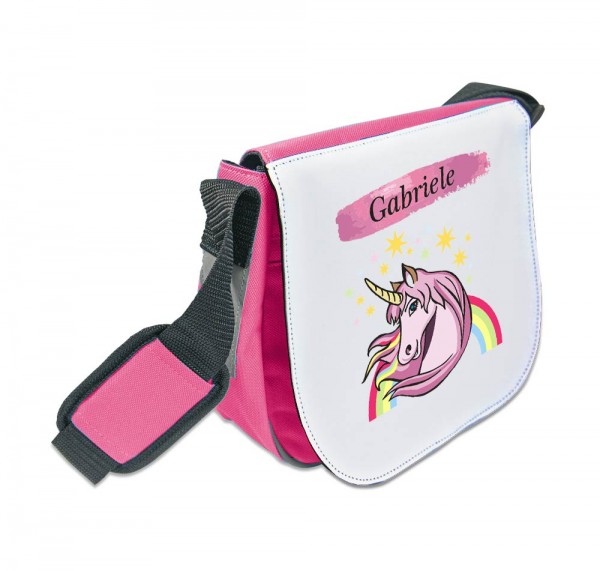 Kindergartentasche mit Namen und Einhorn