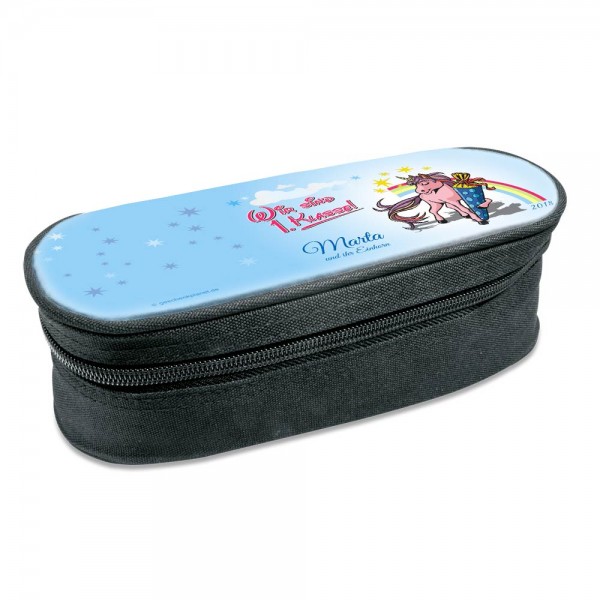 Einhorn Stiftebox als Geschenk zum Schulanfang für Mädchen