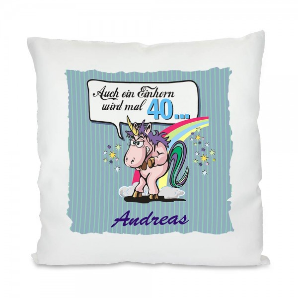 Einhorn Kissen als Geschenk zum Geburtstag