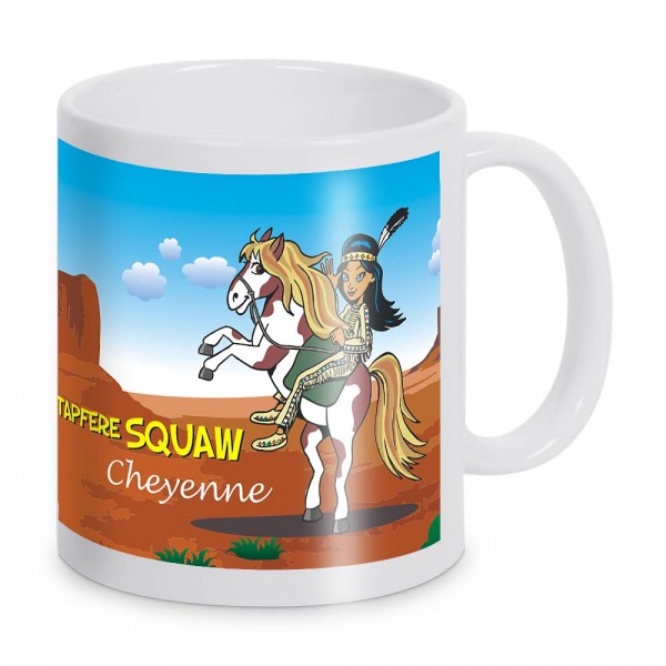 Tasse Indianer mit eigenem Namen