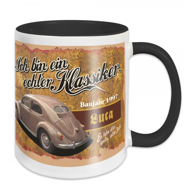 Tasse Auto Ich bin ein Klassiker mit Namen