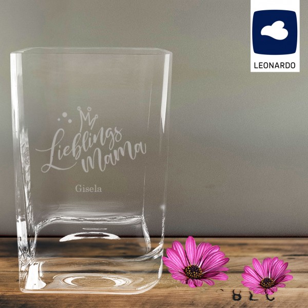 Vase by Leonardo graviert mit *Lieblings* für die Mama