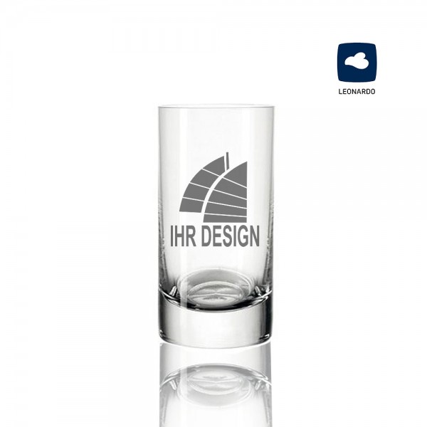 Leonardo Schnapsglas / Stamper mit Logo graviert