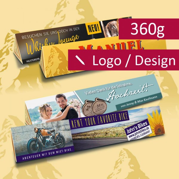 Toblerone Schokolade mit Logo bedruckt - 360 g