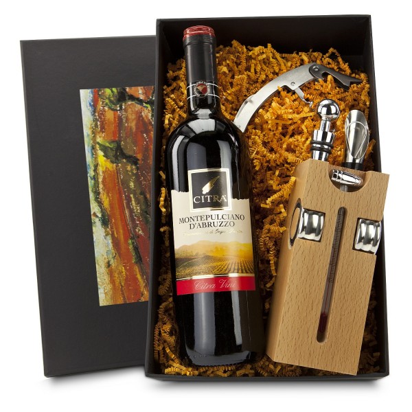 Wein Geschenk Accessoires im Geschenkkarton