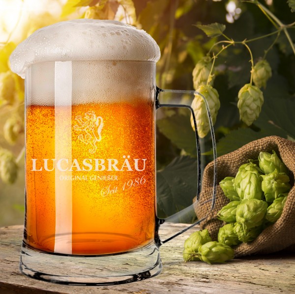 individuell gravierter Bierseidel / Bierkrug mit deinem Namen