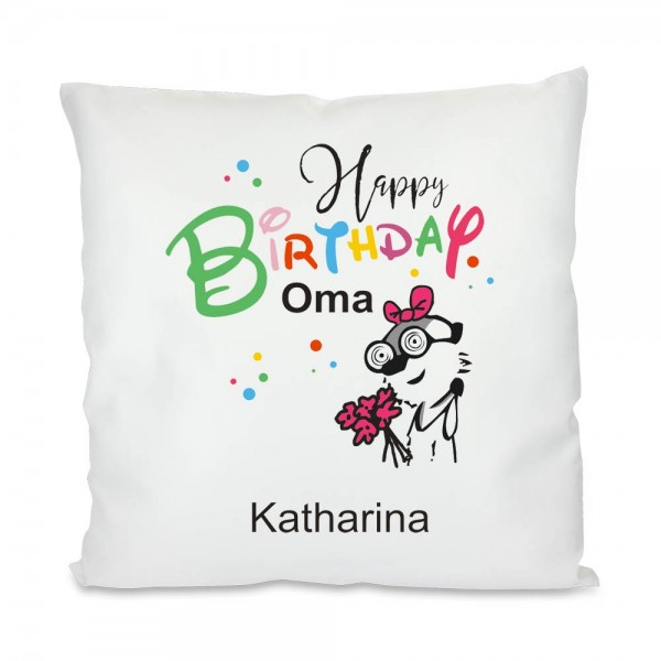 Kissen zum Geburtstag mit Namen für Oma