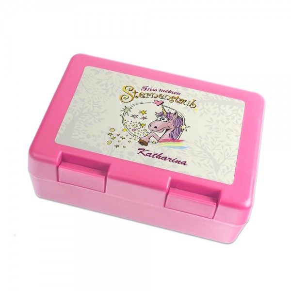 personalisierbares Geschenk Brotdose Einhorn