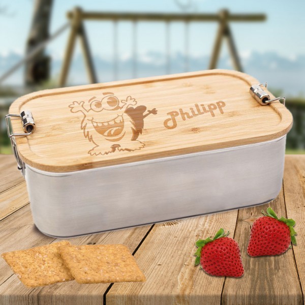 Gravierte Lunchbox für die kleinen Monster zuhause