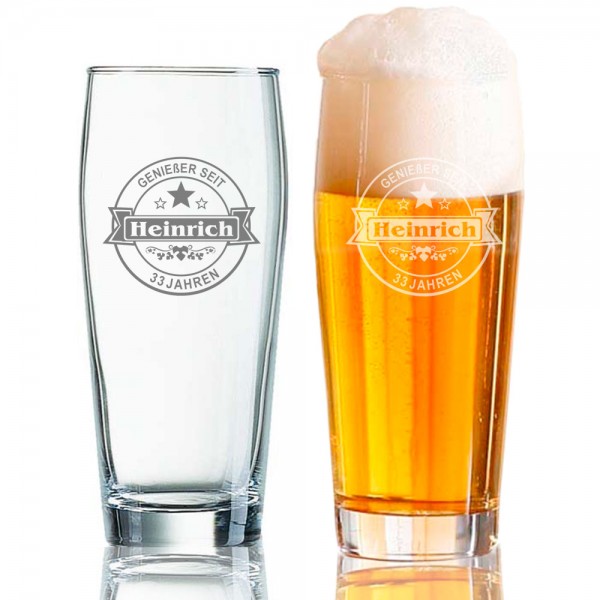 Bierbecher personalisiert 0,5 l HEINRICH I