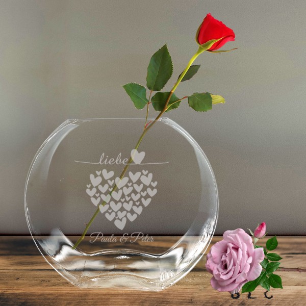Moderne Vase von Leonardo mit Wunschnamen graviert
