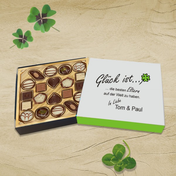 Lindt Pralinen - Glück ist - personalisiert bedruckt