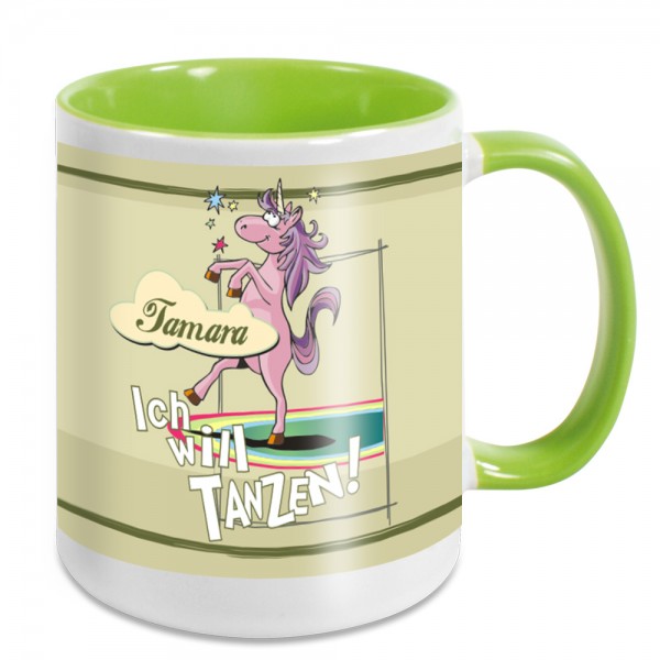 Einhorn Kaffeebecher mit Namen