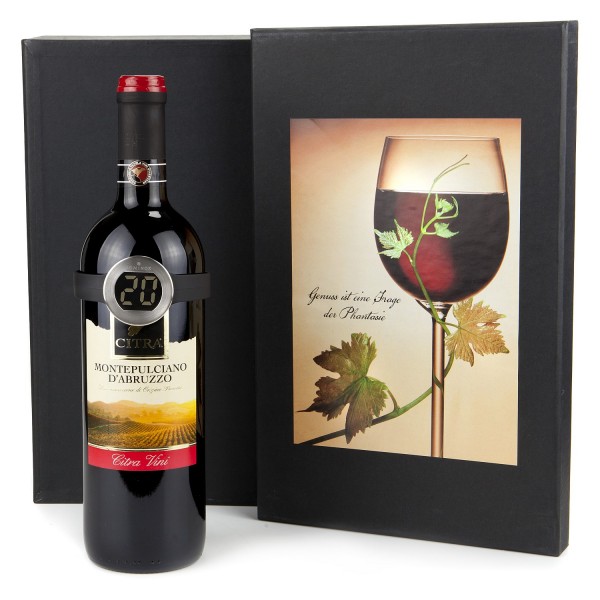 Modernes Weinthermometer als Geschenk