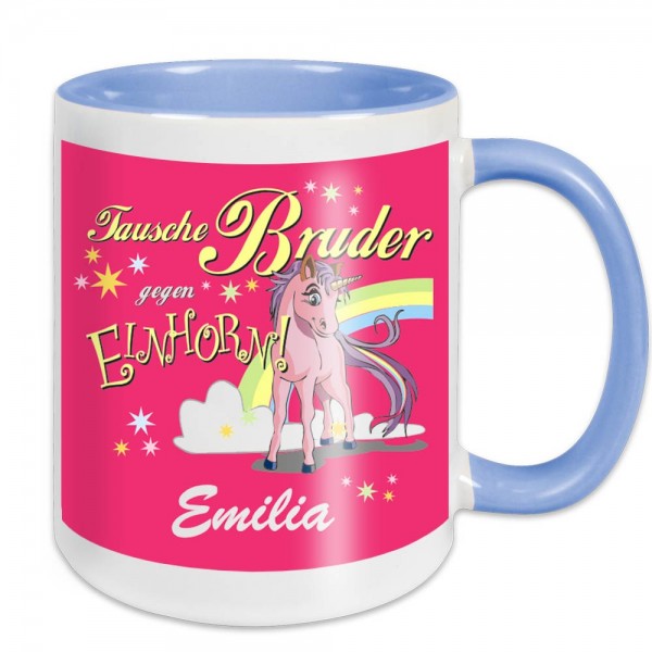 Persönliche Einhorn Tasse mit Namen